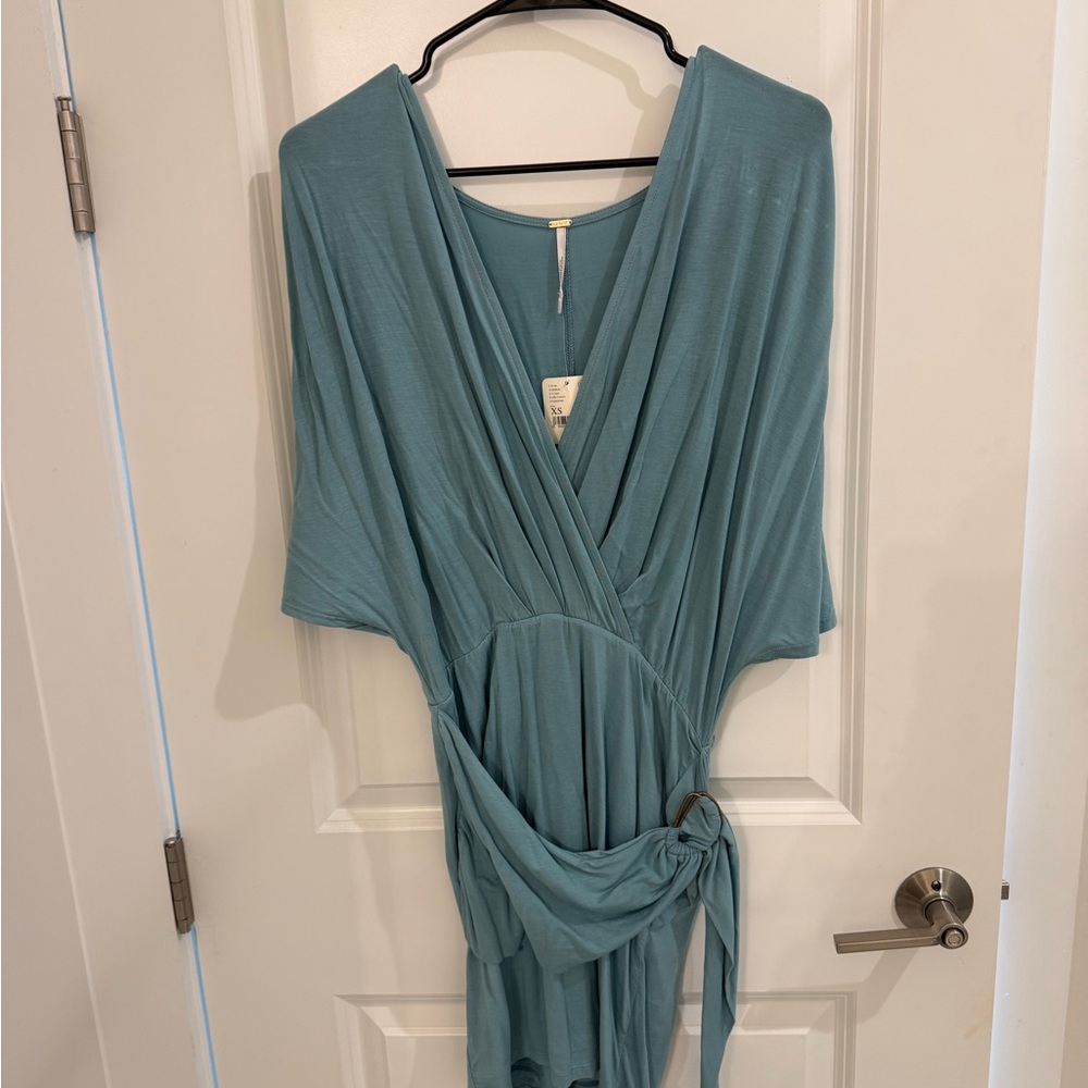Teal Wrap Dress